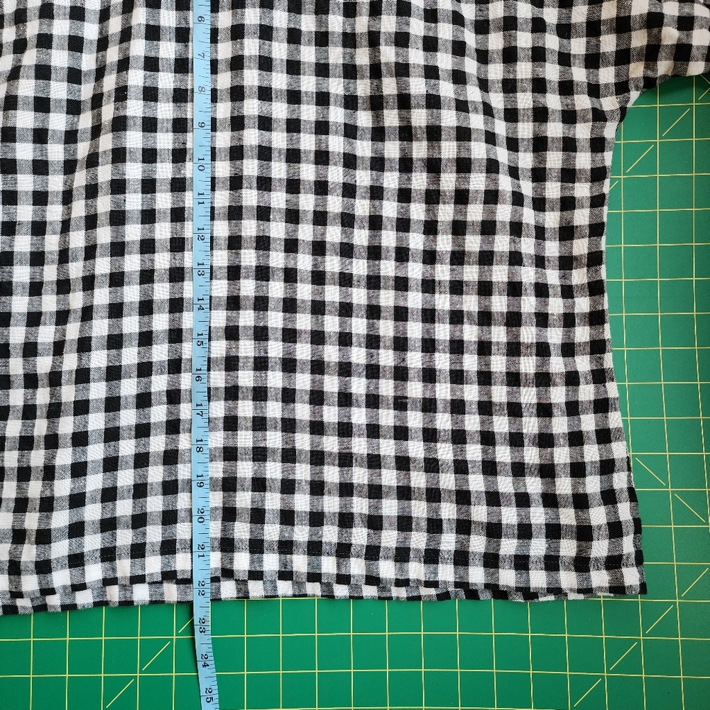 LINENBEE Gingham Linen Top~M - Picture 6 of 8